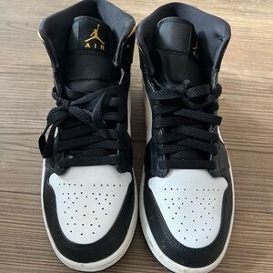 Jordan Black and White High-Top Sneakers
